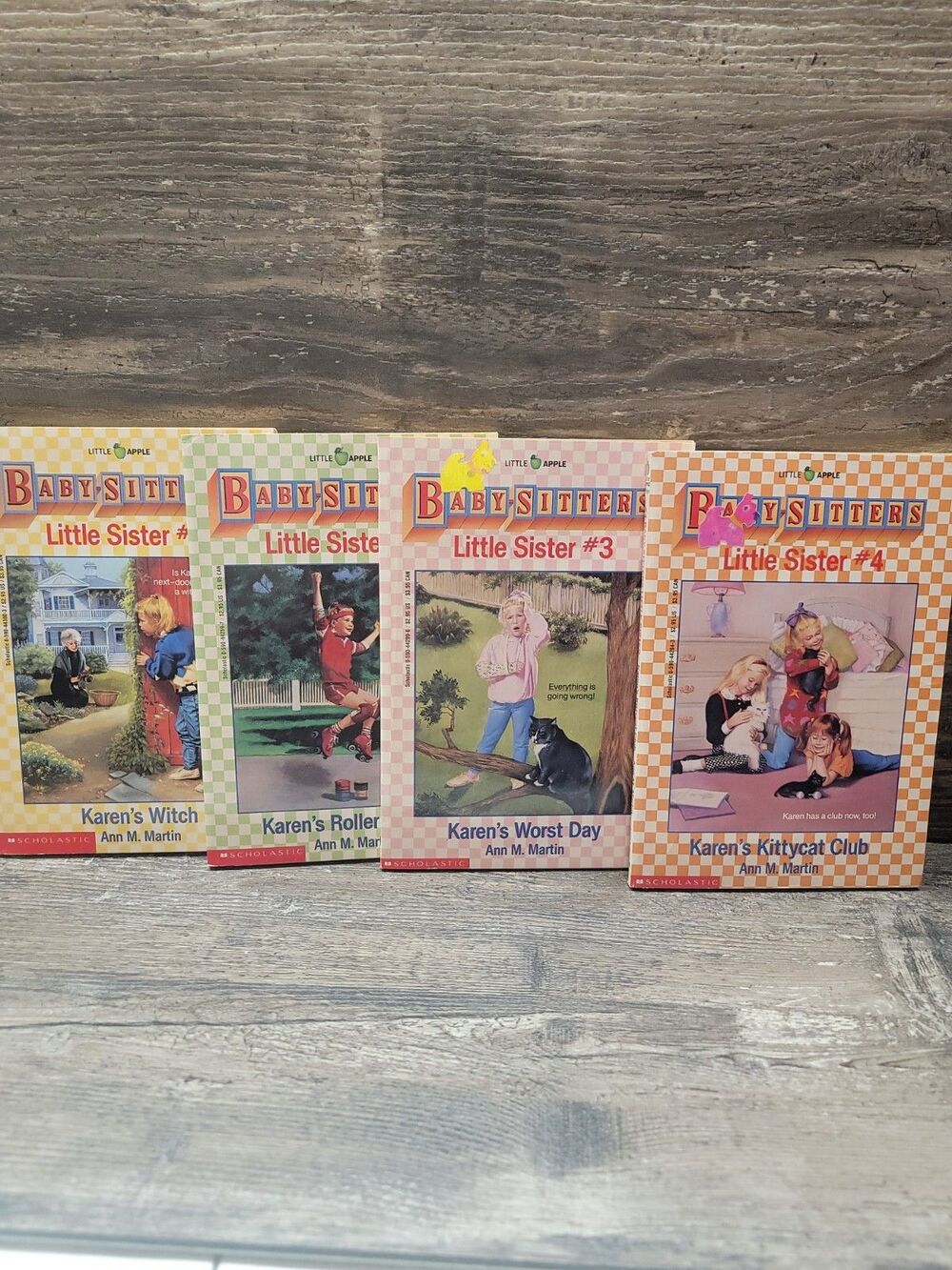 BABYSITTERS CLUB LITTLE SISTER #1 ,#2,#3,#4 * Ann Martin 1988 * PB Book Lot